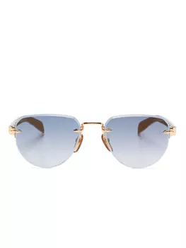 Солнцезащитные очки-панто в оправе от Дэвида Бекхэма Eyewear by David Beckham, черный
