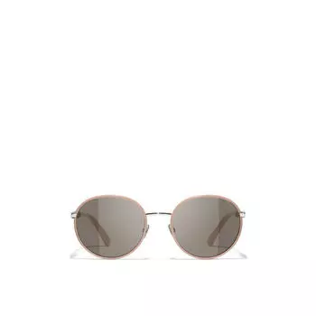 Солнцезащитные очки Pantos-Frame Chanel, коричневый