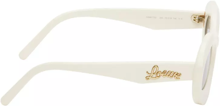 Солнцезащитные очки Paula's Ibiza Oval от Off-White LOEWE, Ivory/Smoke