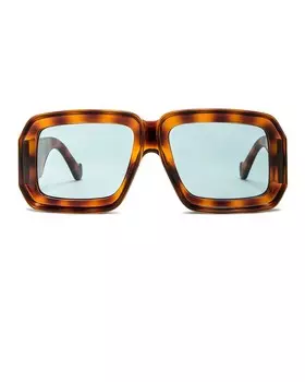 Солнцезащитные очки Paula's Ibiza Square Loewe, цвет Blonde Havana & Blue