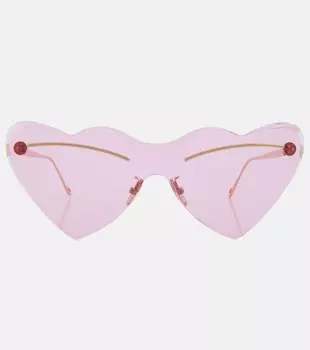 Солнцезащитные очки Paula's Ibiza в форме сердца Loewe, розовый