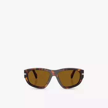 Солнцезащитные очки Persol с квадратной оправой из ацетата, коричневый