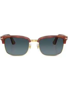 Солнцезащитные очки Persol в квадратной оправе черепахового цвета, коричневые