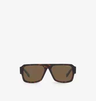 Солнцезащитные очки-пилот Pr 22ys из ацетата Prada, коричневый