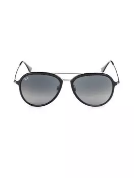 Солнцезащитные очки-пилоты 57MM Ray-Ban, черный