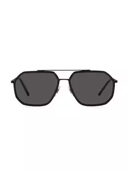 Солнцезащитные очки-пилоты 60MM DOLCE&GABBANA, черный