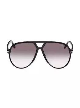 Солнцезащитные очки-пилоты 63MM Tom Ford, черный