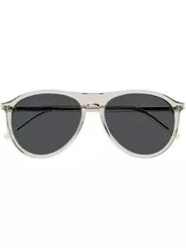 Солнцезащитные очки-пилоты 667 Saint Laurent Eyewear, нейтральный цвет