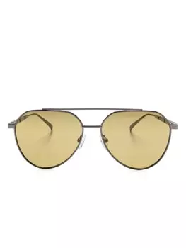 Солнцезащитные очки-пилоты Alexander McQueen Eyewear, серый