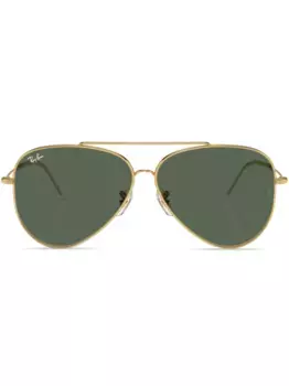 Солнцезащитные очки-пилоты Aviator Reverse Ray-Ban, золотой