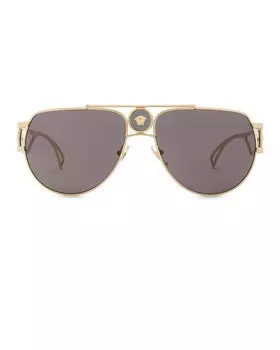 Солнцезащитные очки-пилоты-авиаторы Versace, золотой