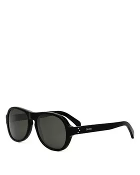 Солнцезащитные очки-пилоты CELINE 3 Dots, 56 мм, черный