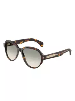 Солнцезащитные очки-пилоты черепаховой расцветки Moncler Eyewear, коричневый