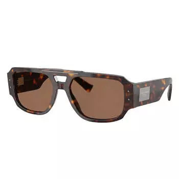 Солнцезащитные очки-пилоты Dolce & Gabbana DG 4482 502/73 57 мм унисекс, цвет havana