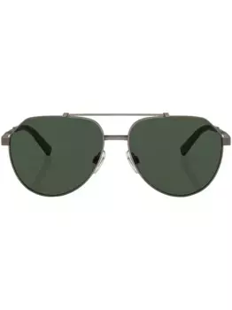 Солнцезащитные очки-пилоты Dolce & Gabbana Eyewear, металлик