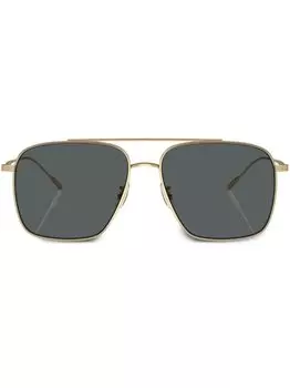 Солнцезащитные очки-пилоты Dresner Oliver Peoples, золотистый