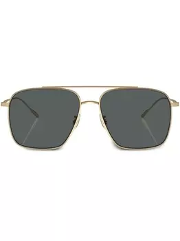 Солнцезащитные очки-пилоты Dresner Oliver Peoples, золотистый