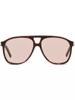 Солнцезащитные очки-пилоты Dune Saint Laurent Eyewear, красный