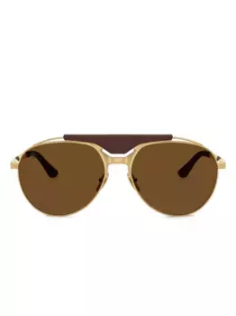 Солнцезащитные очки-пилоты Ferrari, золотой