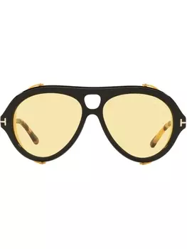 Солнцезащитные очки-пилоты FT0882 TOM FORD Eyewear, черный