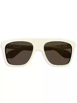 Солнцезащитные очки-пилоты Gucci Eyewear, белый