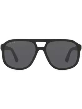 Солнцезащитные очки-пилоты Gucci Eyewear, черный