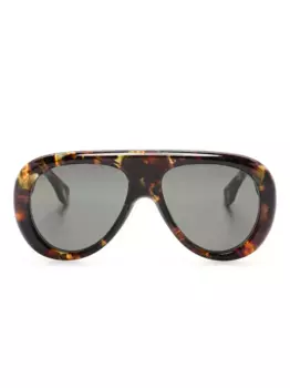 Солнцезащитные очки-пилоты Gucci Eyewear, коричневый