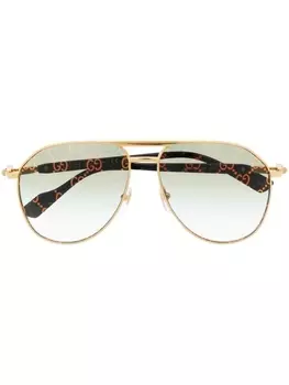 Солнцезащитные очки-пилоты Gucci Eyewear, золотистый