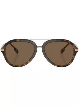Солнцезащитные очки-пилоты Jude Burberry Eyewear, коричневый