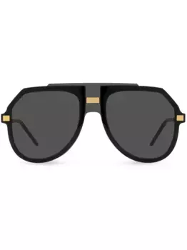 Солнцезащитные очки-пилоты Lusso Sartoriale Dolce & Gabbana Eyewear, черный