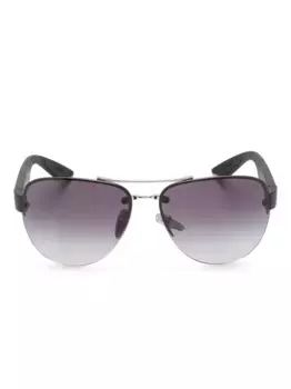 Солнцезащитные очки-пилоты Prada Eyewear, серебяный