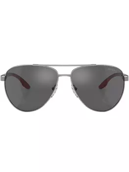 Солнцезащитные очки-пилоты PS52YS Prada Linea Rossa, серый