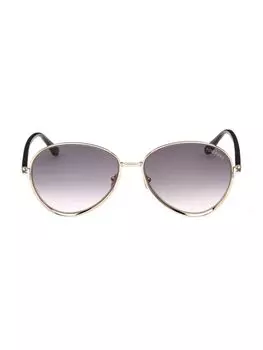 Солнцезащитные очки-пилоты Rio 59MM Tom Ford, цвет Shiny Rose Gold