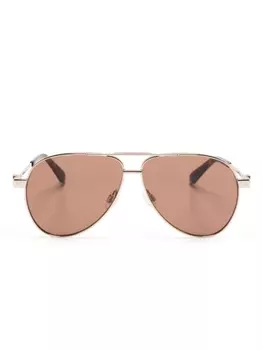 Солнцезащитные очки-пилоты Ruston Off-White, коричневый