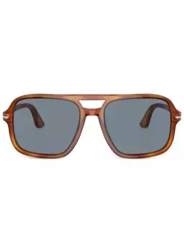 Солнцезащитные очки-пилоты с эффектом черепаховой кожи Persol, коричневый