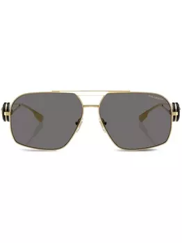 Солнцезащитные очки-пилоты с декором Medusa Versace Eyewear, черный