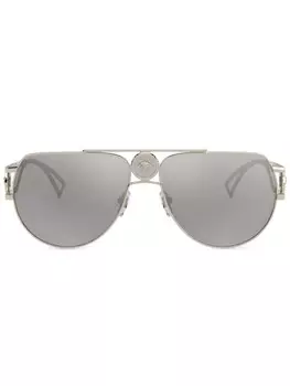 Солнцезащитные очки-пилоты с декором Medusa Versace Eyewear, золотой