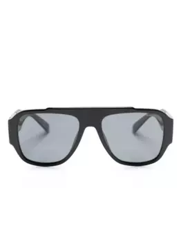 Солнцезащитные очки-пилоты с декором Medusa Versace Eyewear, черный