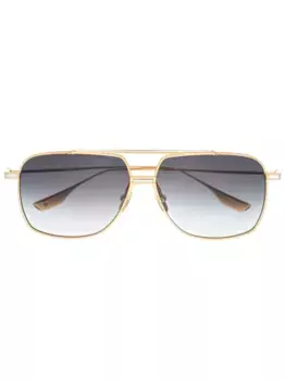 Солнцезащитные очки-пилоты с двойным мостом Dita Eyewear, золотой