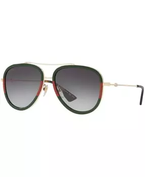 Солнцезащитные очки-пилоты с градиентом, GG0062S Gucci