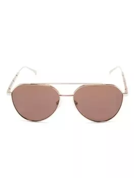 Солнцезащитные очки-пилоты с логотипом Alexander McQueen Eyewear, золотой