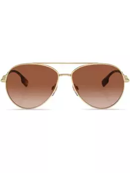 Солнцезащитные очки-пилоты с логотипом Burberry Eyewear, золотой