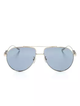Солнцезащитные очки-пилоты с логотипом Gucci Eyewear, золотой
