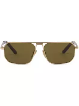 Солнцезащитные очки-пилоты с логотипом Prada Eyewear, золотой