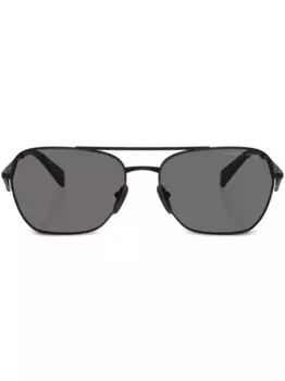 Солнцезащитные очки-пилоты с логотипом Prada Eyewear, черный