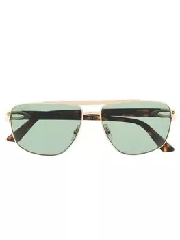 Солнцезащитные очки-пилоты с затемненными линзами Cartier Eyewear, золотой