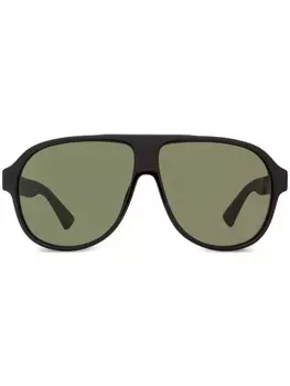 Солнцезащитные очки-пилоты с затемненными линзами Gucci Eyewear, черный
