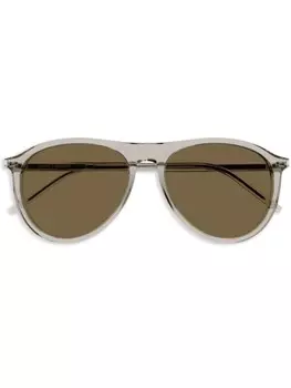 Солнцезащитные очки-пилоты Saint Laurent Eyewear, нейтральный цвет