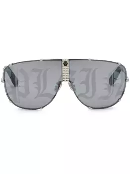 Солнцезащитные очки-пилоты Stud Philipp Plein, черный