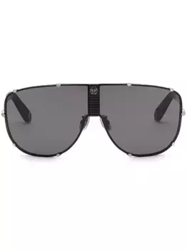 Солнцезащитные очки-пилоты Stud Philipp Plein, черный